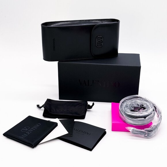 NEW VALENTINO V-SEI VLS-111C UNISEX BLACK/BROWN TITANIUM SUNGLASSES VALENTINO - Picture 9 of 9